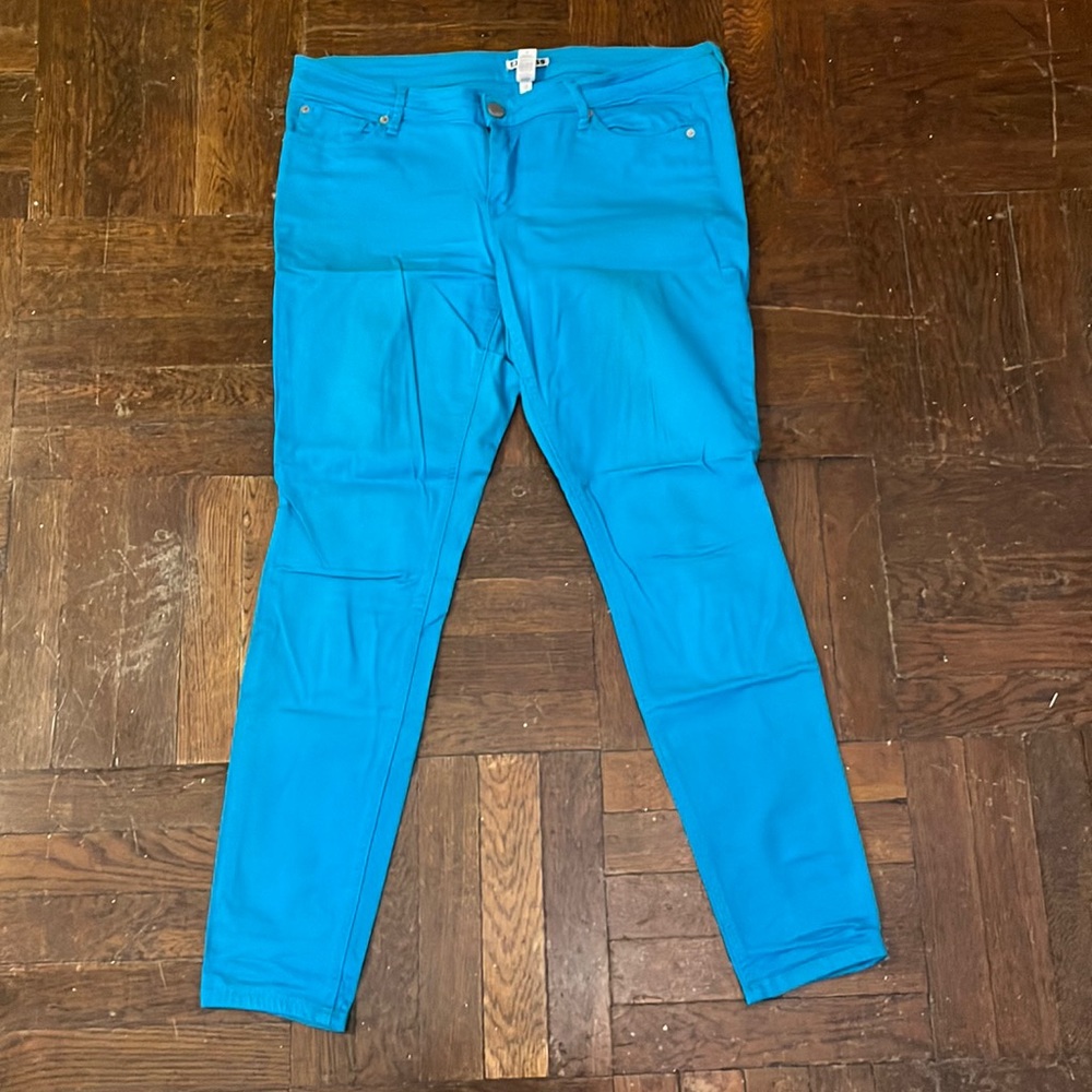 Blue express skinny jeans